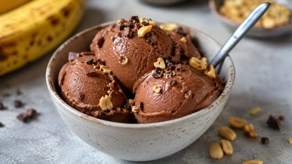 Chocolate Banana Ice Cream Vegan Recipe Peanut Butter