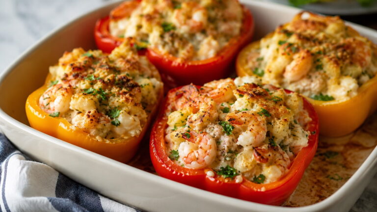 Crab and Shrimp Stuffed Bell Peppers Recipe
