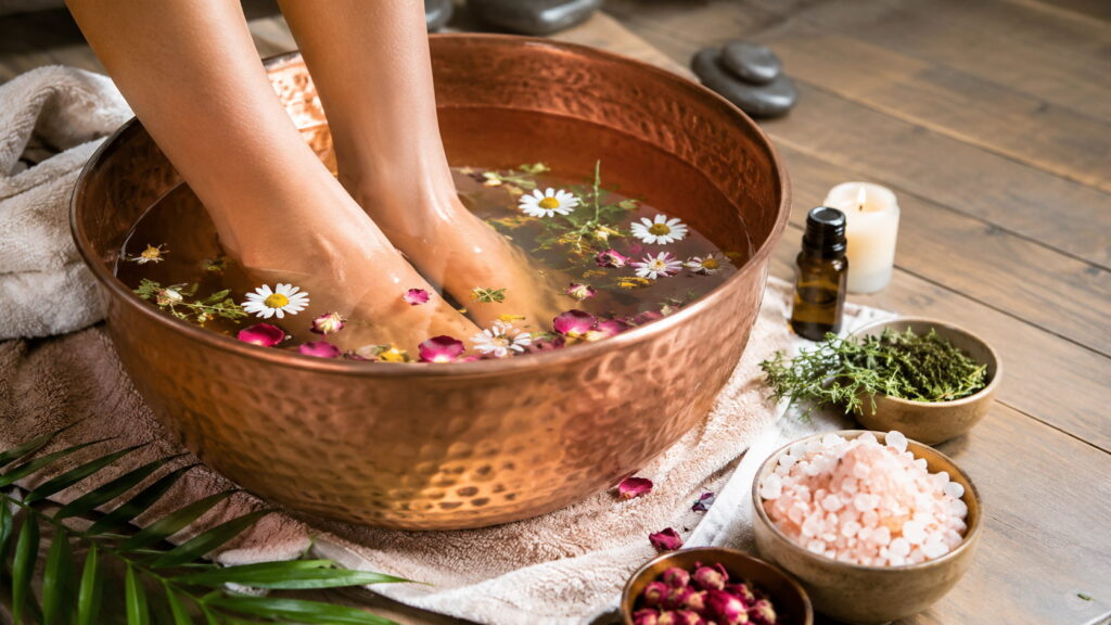 Egyptian Copper Bowl Foot Spa Therapy Recipe