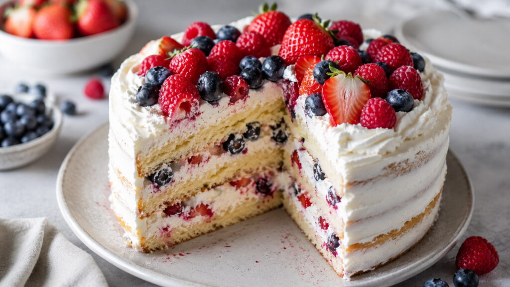 Sweet Lady Jane Triple Berry Cake Recipe