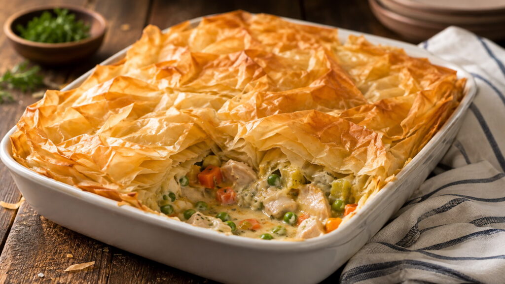 Chicken Pot Pie with Phyllo Crust Recipe