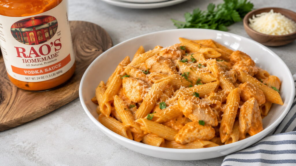 Chicken Penne Vodka Recipe with Jar Sauce
