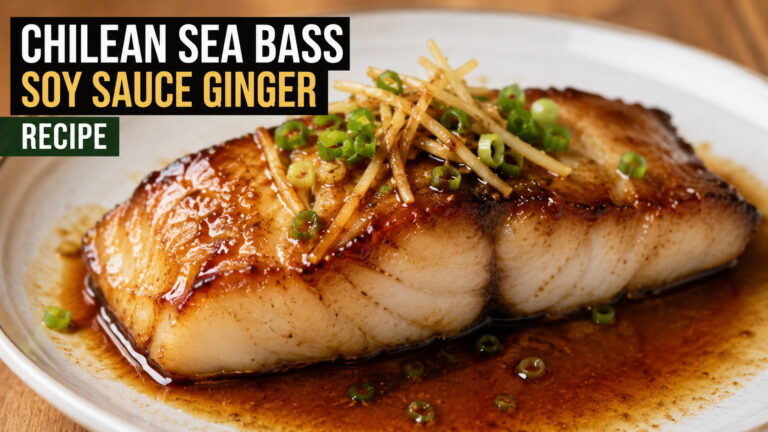 Chilean Sea Bass Recipe with Soy Sauce and Ginger