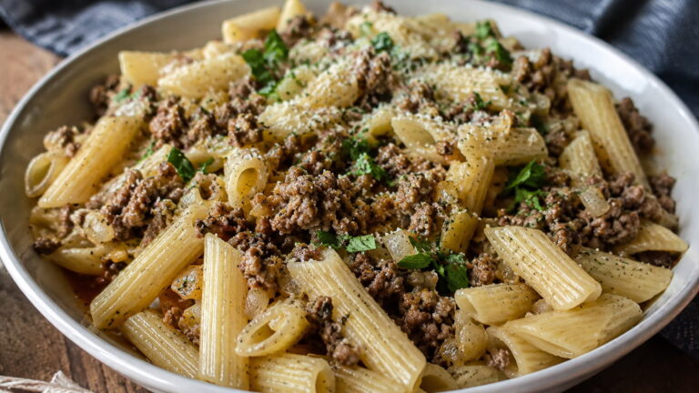 Ground Beef Pasta Recipes No Tomato Sauce